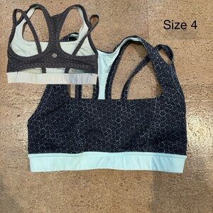 Lululemon Athletica Black and Light Blue Sports Bra